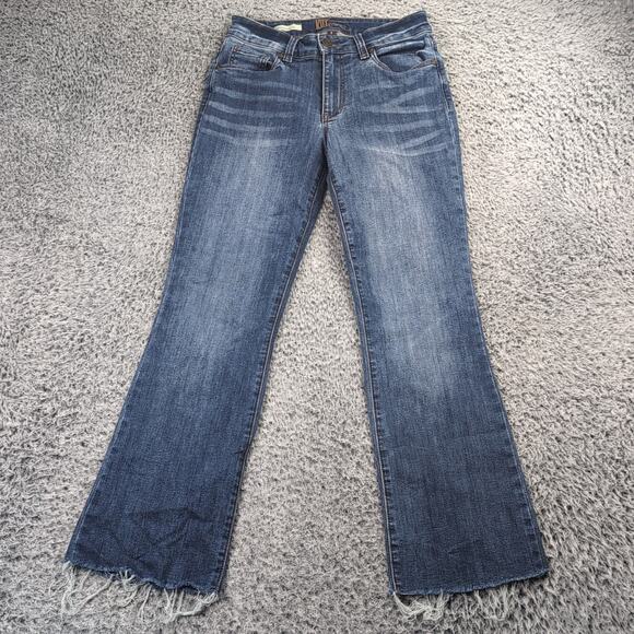 KUT From The Kloth Jeans Women 4 Blue Nikki Mid Rise Ankle Flare Denim Casual - Picture 3 of 10